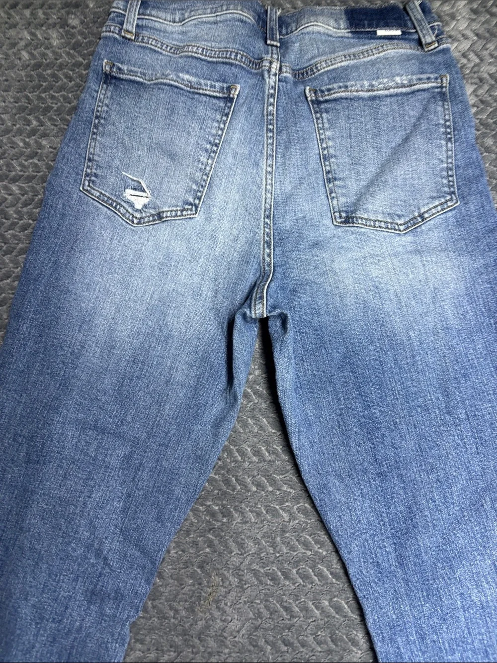 Daze Classic Blue Flare Jeans with Light Distressing